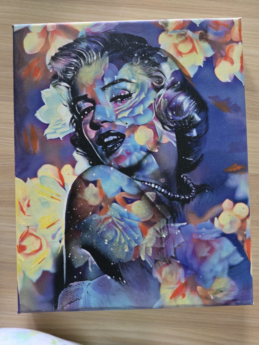 Marilyn Monroe Pop Art Embellished Canvas Wall Art Print Black Magnolia Art 2020